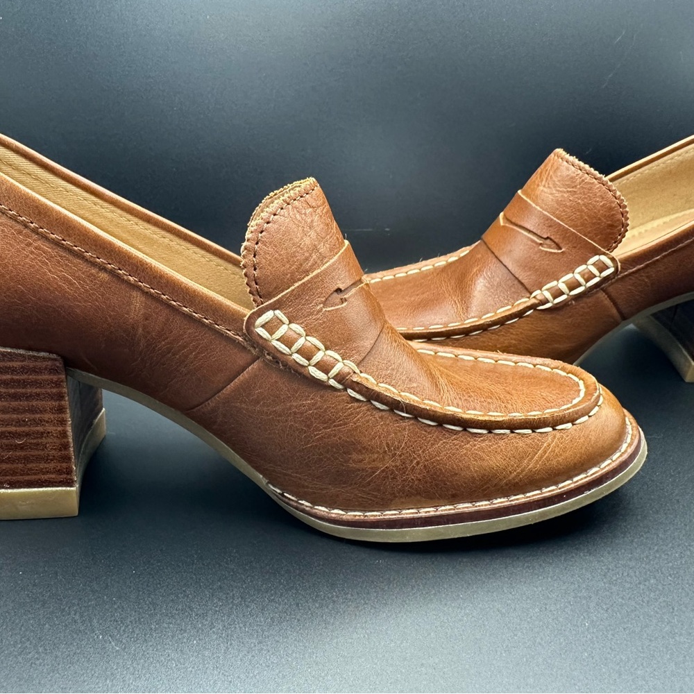 Sperry loafers with block heel